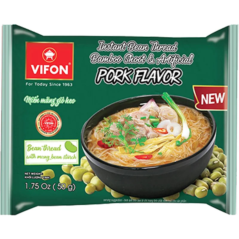 Vifon Instant Bean Thread Bamboo Shoot & Artificial Prok Flavor  越南竹笋猪脚味粉丝 50g