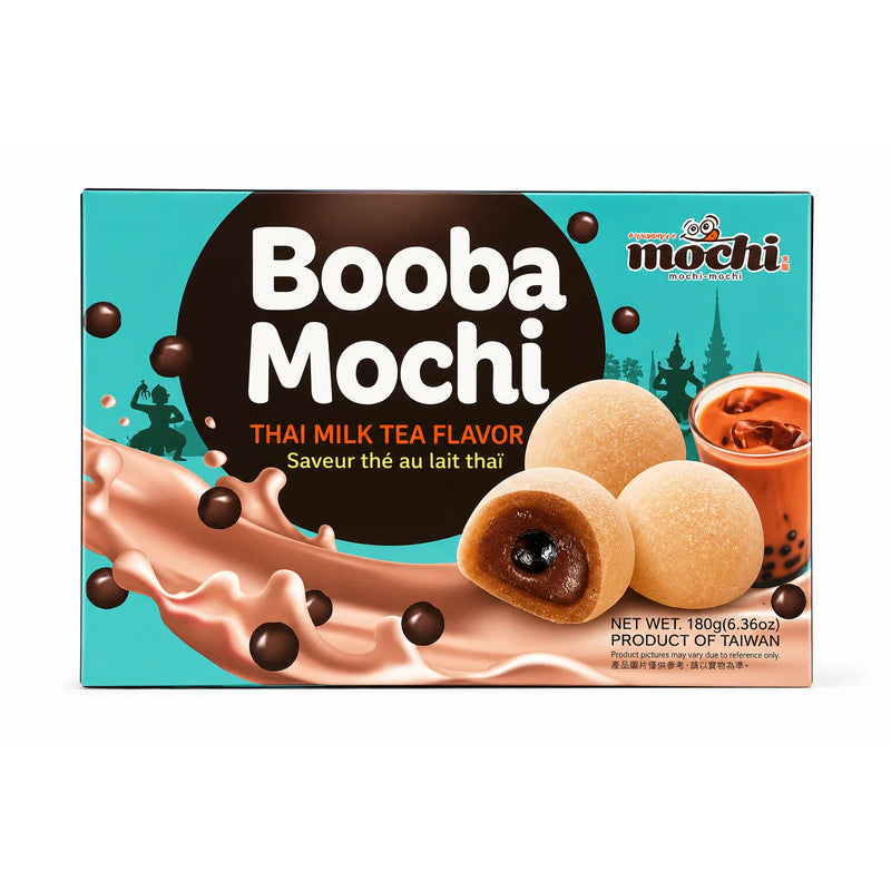 Mochi med smak av thailändskt mjölkte och boba 180g