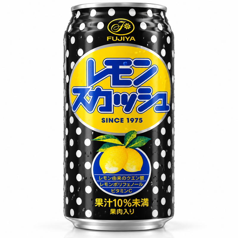 Fujiya Lemon Squash Kolsyrad Citrondryck 350ml
