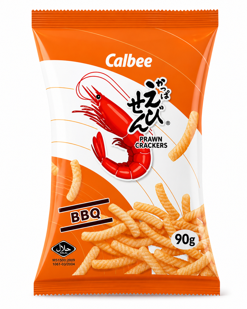 Calbee Räkchips BBQ-smak 90g