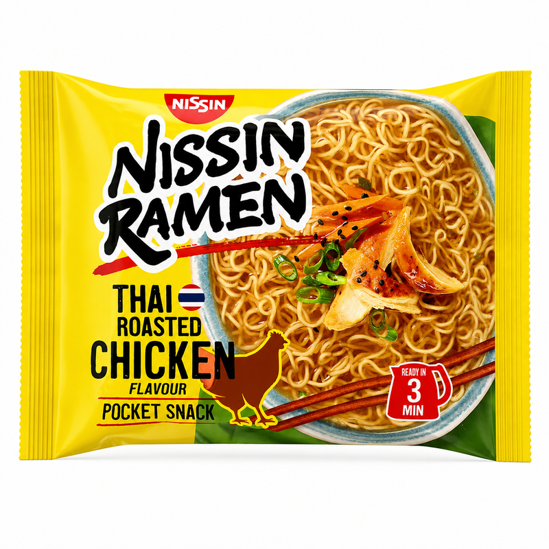 Nissin Ramen Snack med Thailändsk Grillad Kycklingsmak 65g
