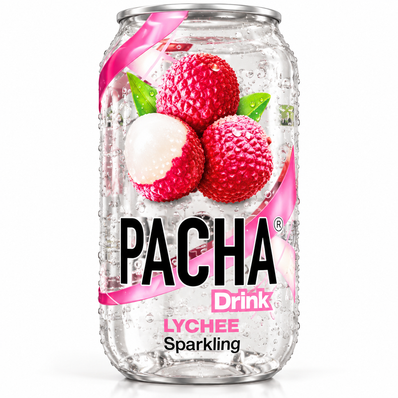 Pacha Kolsyrad Dryck med Litchismak 330 ml