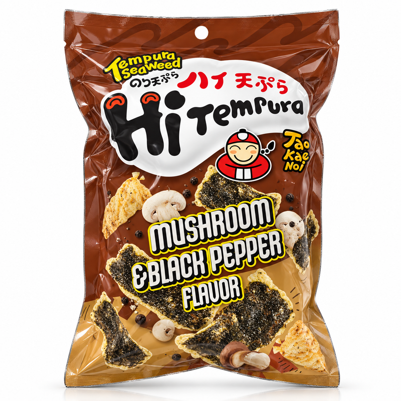 Tao kae noi Tempura Sjögrässnack med Svamp & Svartpeppar 40g