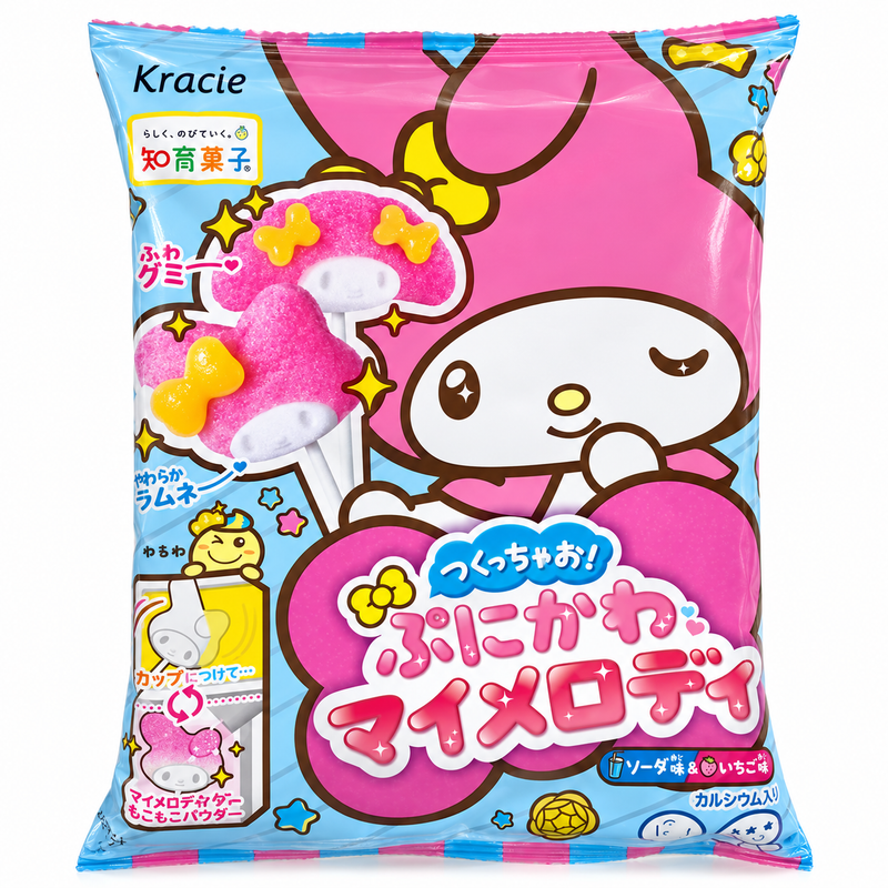 Kracie My Melody Gör-det-själv-godis med ramune, jordgubbsgummi & dekorationsgelé 19g