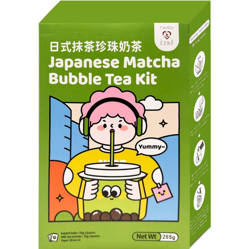 Tokimeki Japanese Matcha Bubble Tea Kit 日式抹茶珍珠奶茶包 255克