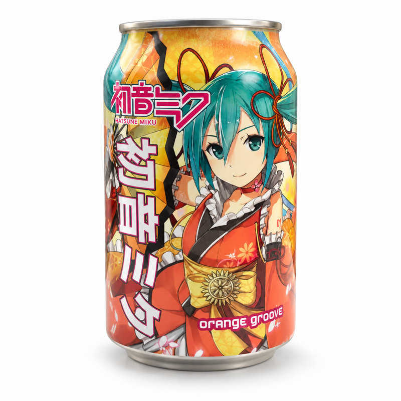 Hatsune Miku Orange Groove Kolsyrad Apelsindryck 330ml