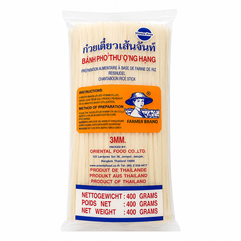 Farmer Brand Chantaboon Rice Noodles 3mm 400g