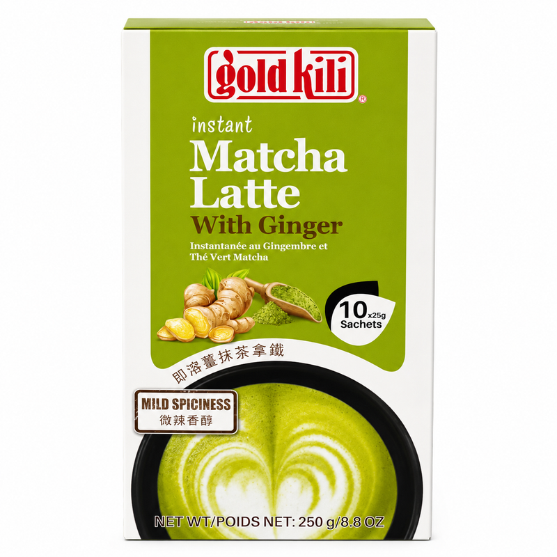 Gold Kili Instant Matcha Latte med Ingefära 250g （25gx10）
