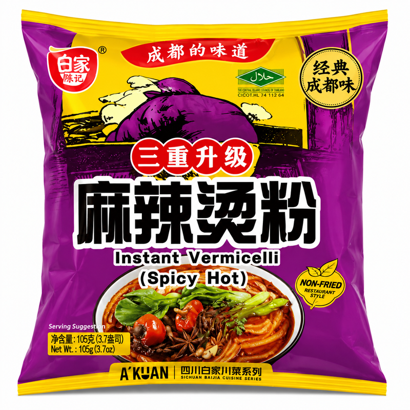 Baijia Kryddstark snabb vermicelli (Sichuan style)105g