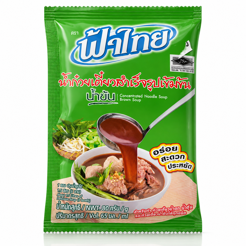 FaThai Koncentrerad nudelsoppbas brun soppa 80g