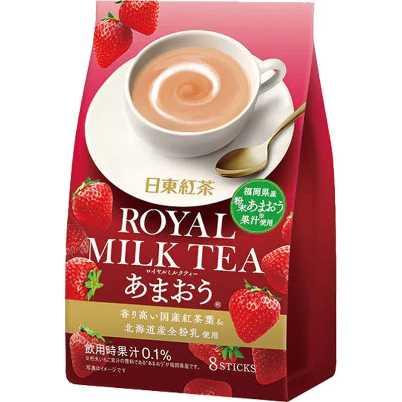 Nitto Black Tea Royal Milk Tea Strawberry Flavour 日东红茶草莓味奶茶 8st 112g