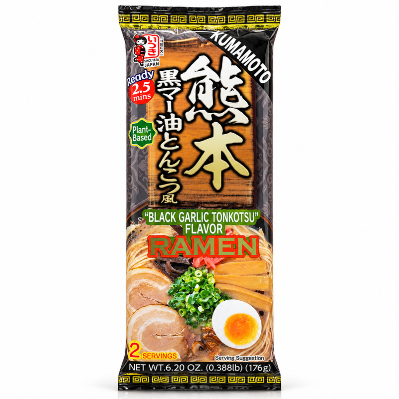 Itsuki Kumamoto Snabbramen med Svart Vitlök & Tonkotsusmak 176g