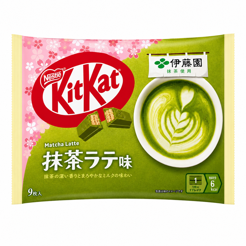 Nestlé KitKat Matcha Latte Chokladvåfflor 104*（9st)