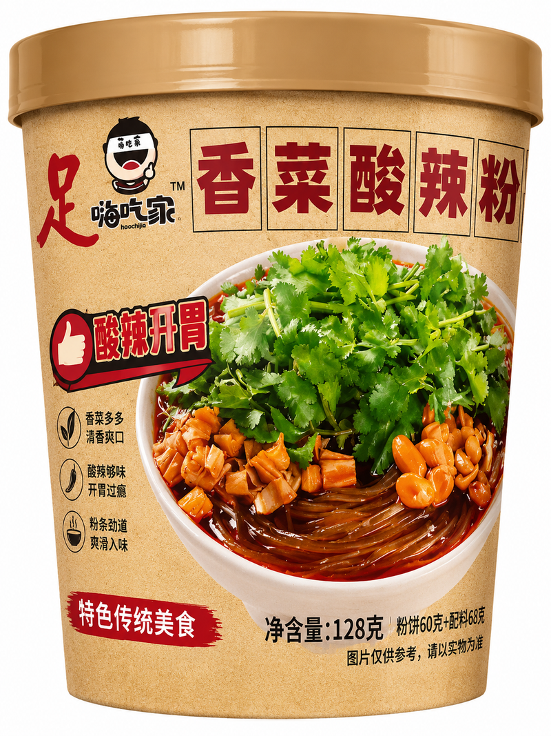 Zhang shun xin Syrlig och stark glasnudelsoppa med koriander 128g