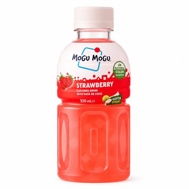 Mogu Mogu Strawberry Drink with Nata de Coco 320ml