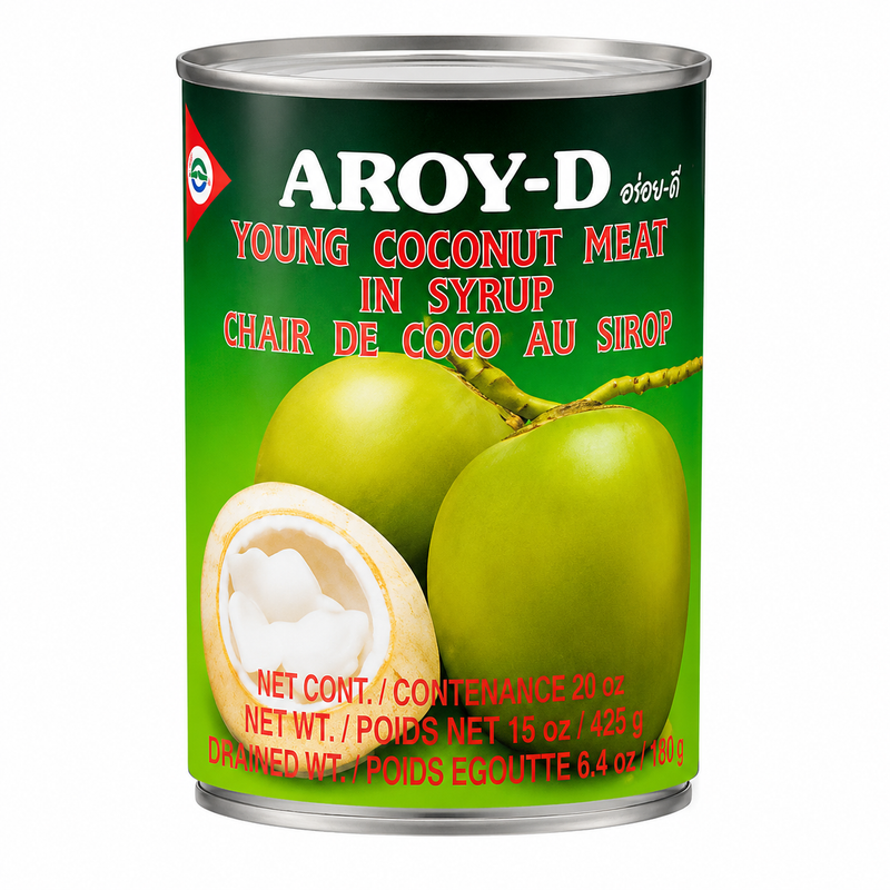 "Aroy-D" Konserverad Kokosnötkött i Sirap 425g