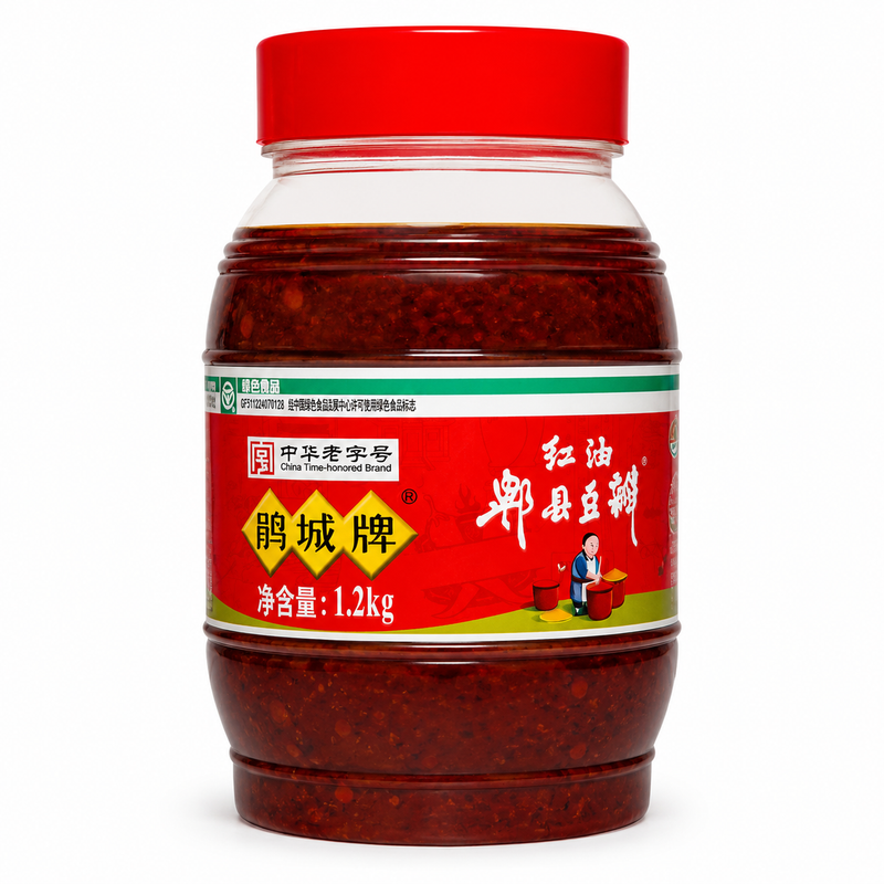Pixian Doubanjiang Chili bönpasta i röd olja 1.2kg