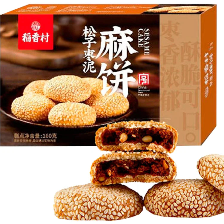 Dao Xiang Cun Sesame Cake with Jujube Paste and Pine Nut Filling 160g