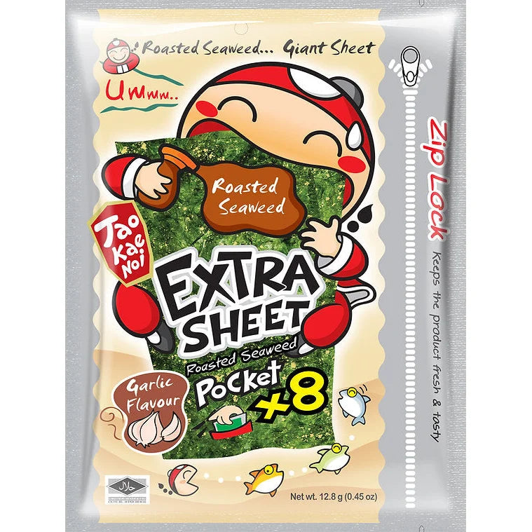 Tao Kae Noi Roasted Seaweed Garlic Flavour 小老板蒜香味脆紫菜 12.8g