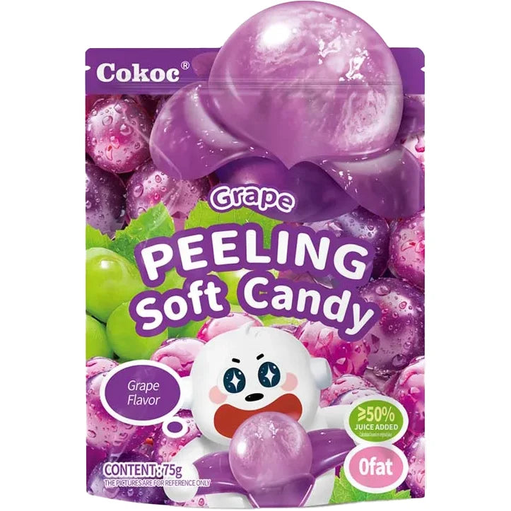 Cokoc Grape Peeling Soft Candy 葡萄味剥皮软糖 75g