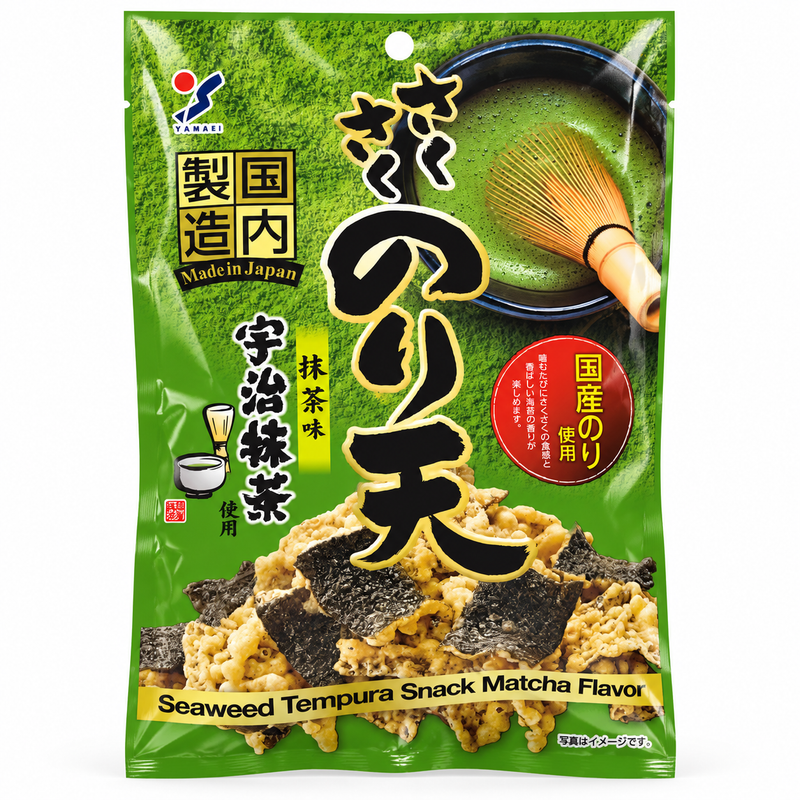 Yamaei Tempurasnack med Sjögräs & Matchasmak 30g