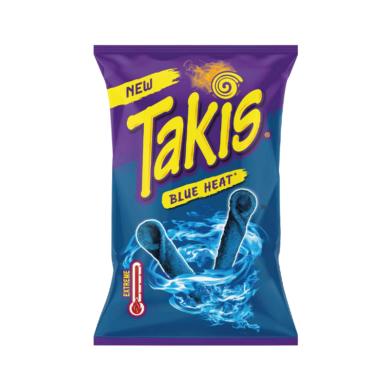 Takis Blue Heat  Chili Lemon Majschips 100g