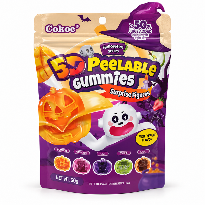 Cokoc Avdragbara Gelégodisar Blandad Fruktsmak Halloween 60g