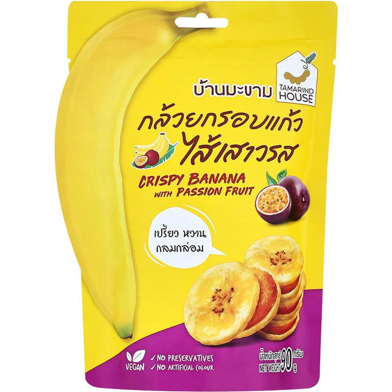 Tamarind House Crispy Banana with Passion Fruit 泰磨坊百香果脆香蕉片 90克
