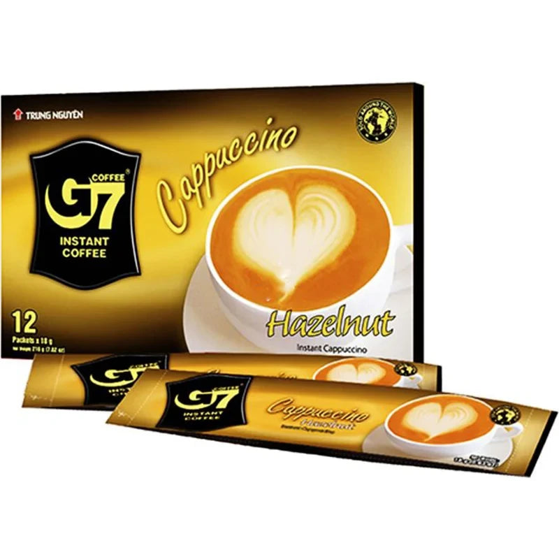 Trung Nguyen G7 Cappuccino Instantkaffe med Hasselnötssmak 216g
