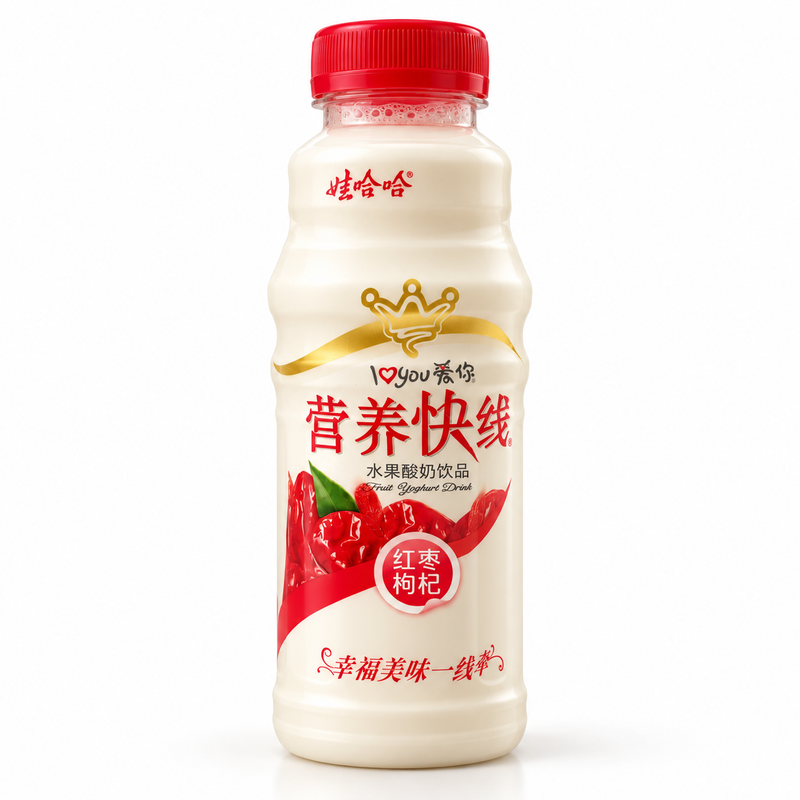 Wahaha Yoghurt & Fruktdryck med Röda Dadlar & Gojibär 500ml