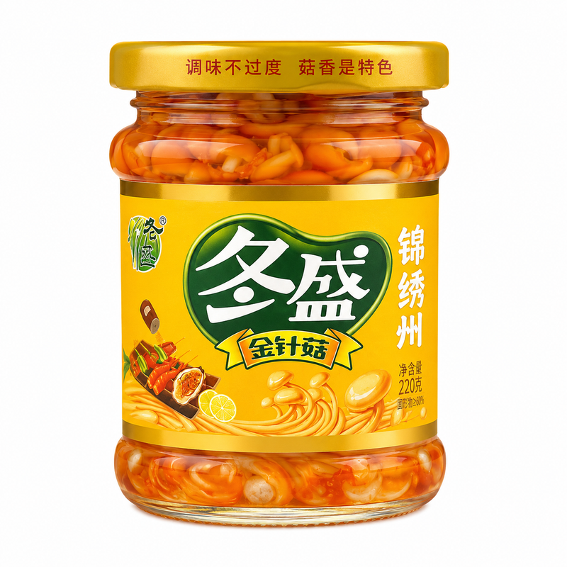 Dongsheng Enokisvamp BBQ-smak (Jinzhou-stil) 175g