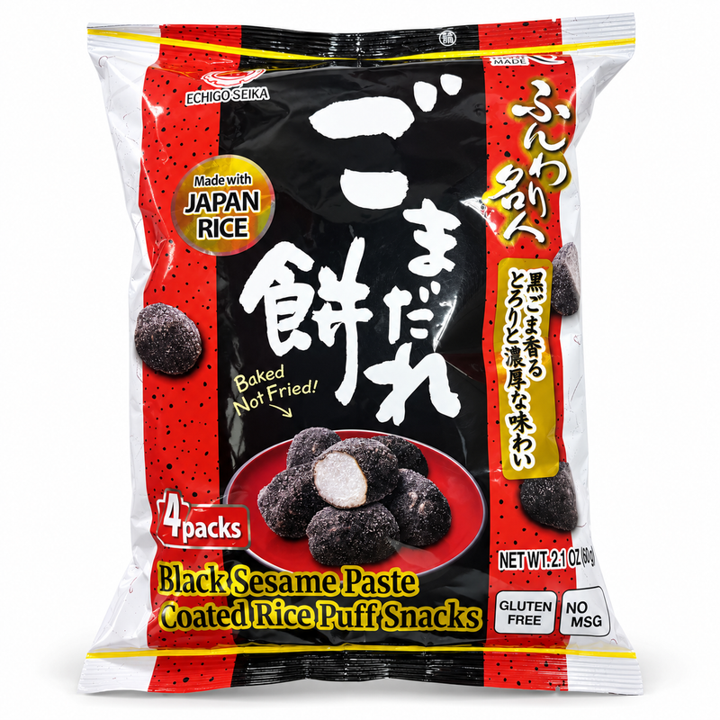 Echigo Seika Riskakor med Svart Sesampasta 60g
