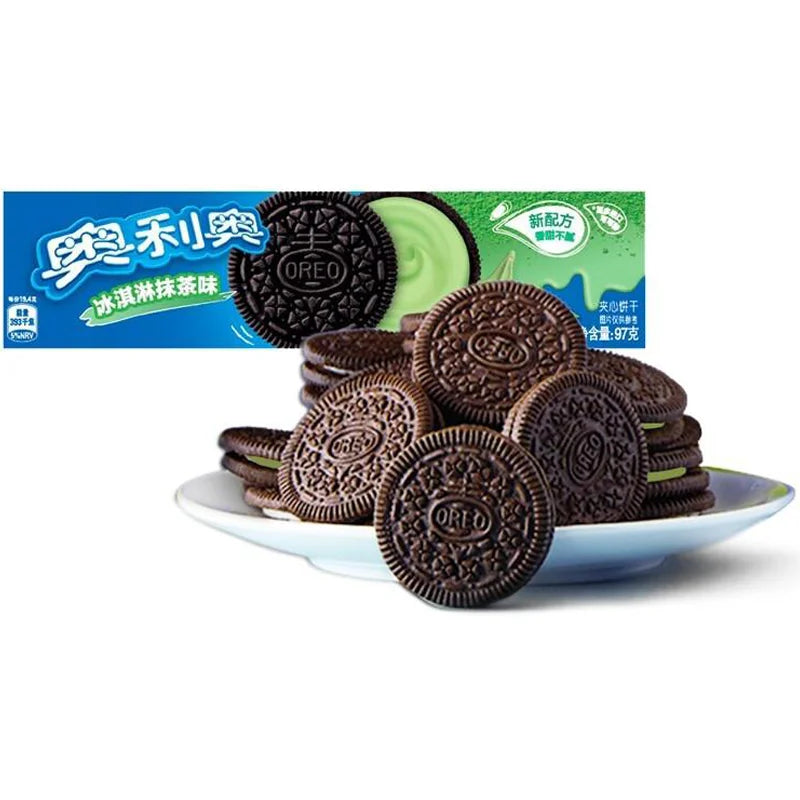 Oreo Cookies Ice Cream & Matcha Flavour  奥利奥冰淇淋抹茶味饼干 97g