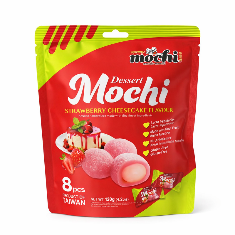 Mochi Mochi Dessert Mochi Jordgubbar&Ost Smak 120g