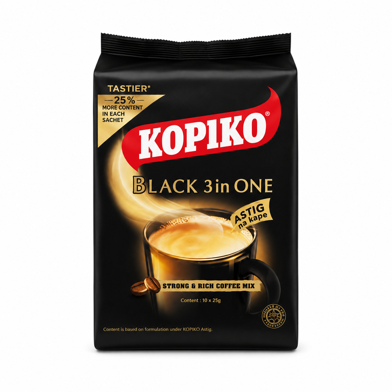 Kopiko Strong Rich Thai Instant Black Coffee 3-in-1 250g