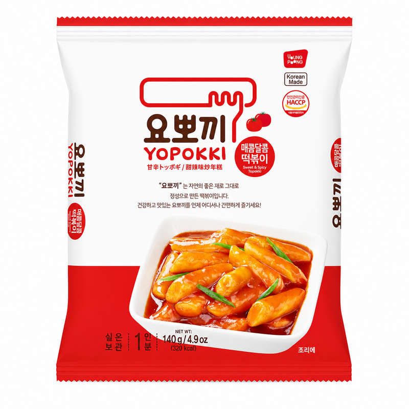 Young poong Yopokki Koreanska Riskakor Söt & Stark 140g