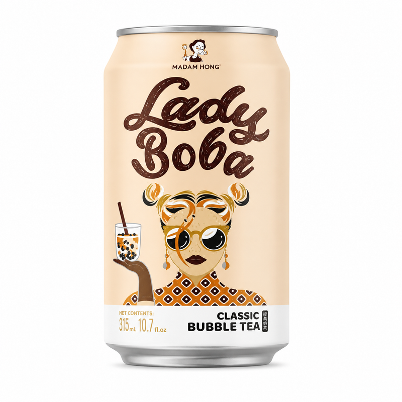 Madam Hong Klassisk Bubble Tea med Tapiokapärlor 315ml