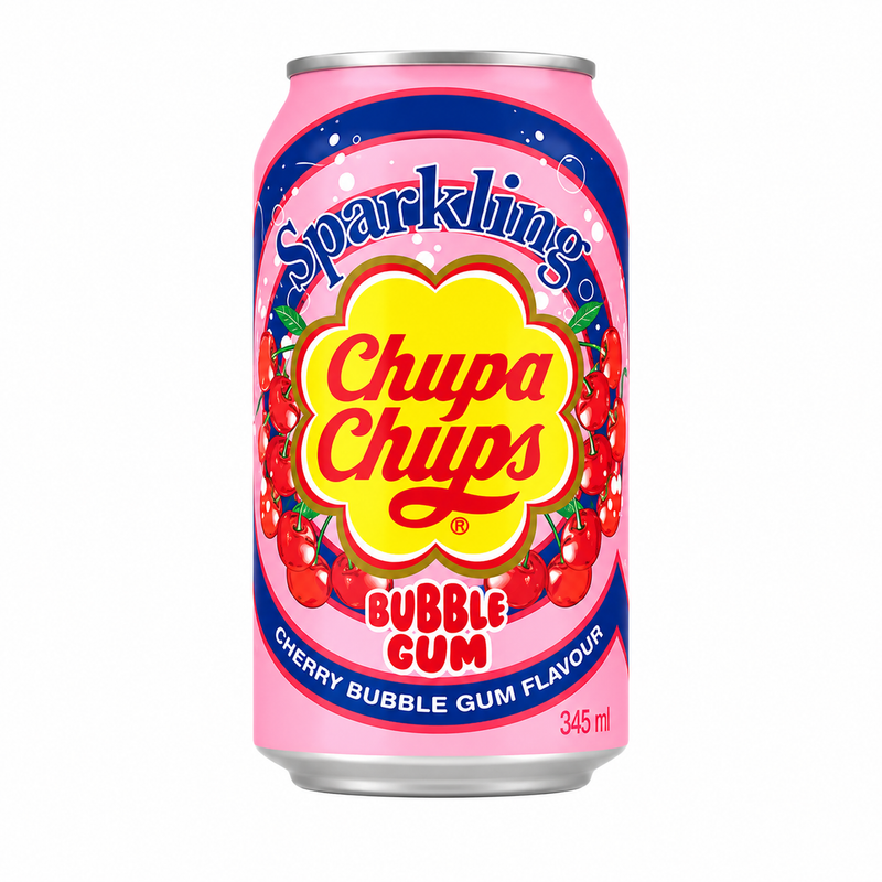 Chupa Chups Kolsyrad dryck med körsbärs och tuggummismak 345ml