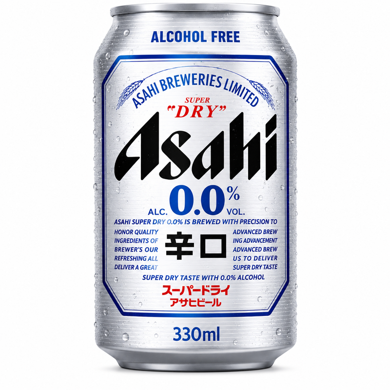Asahi Super Dry Alkoholfri Öl 0.0% 330ml