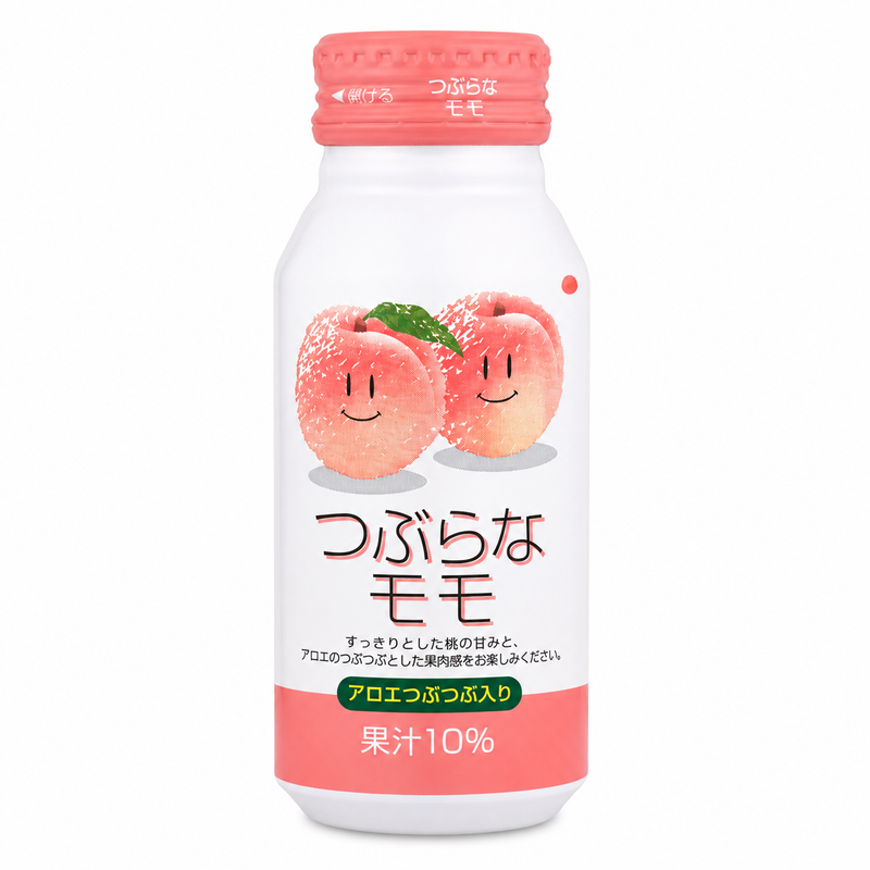 JA Foods Oita Tsuburana Momo Peach Drink with Fruit Pulp and Aloe Vera 190ml