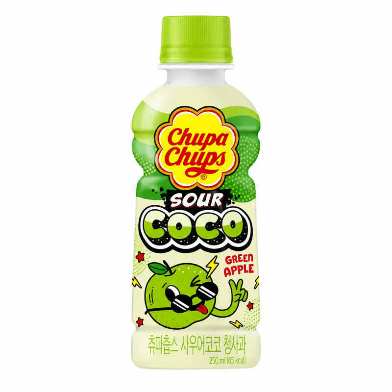 Chupa Chups Sour Coco Grönt Äpple Dryck 240ml