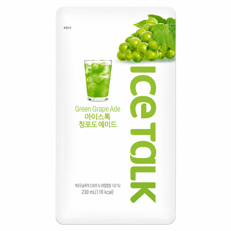 Ice Talk Green Grape Flavored Beverage 230ml