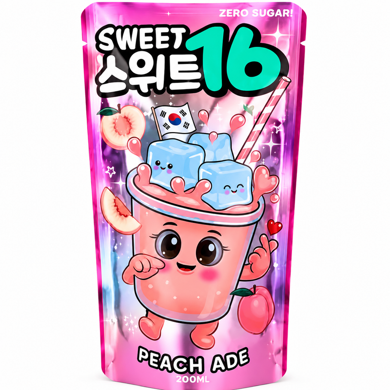 Sweet16 Peach Ade Zero Sugar 200ml