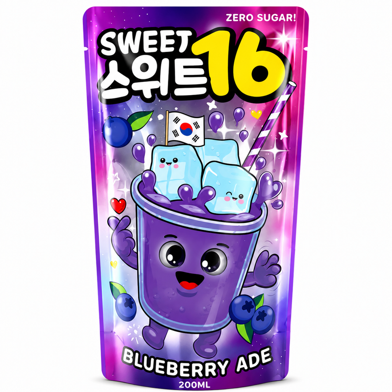Sweet16 Blåbärsade Dryck Zero Sugar