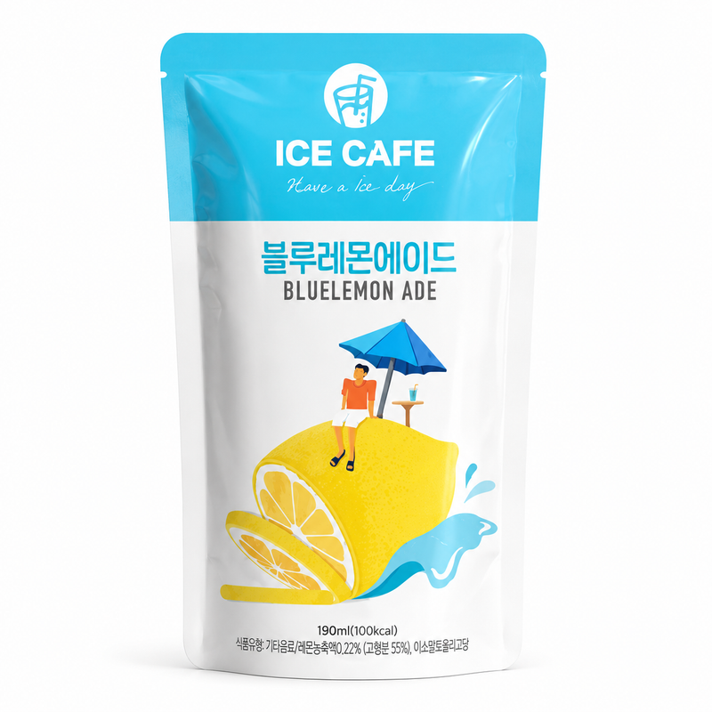 Wooshin Blue Lemon Iced Tea in Pouch with Sweetener 190ml