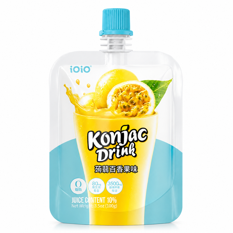 IOIO Konjakgelé med smak av passionsfrukt 100g