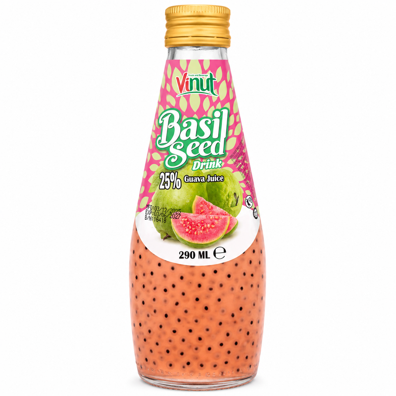 Vinut Dryck med basilikafrön och guavajuice 290ml