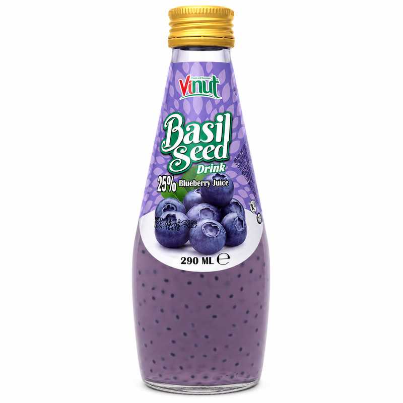 Vinut Basilikafrödryck med blåbärsjuice 290ml