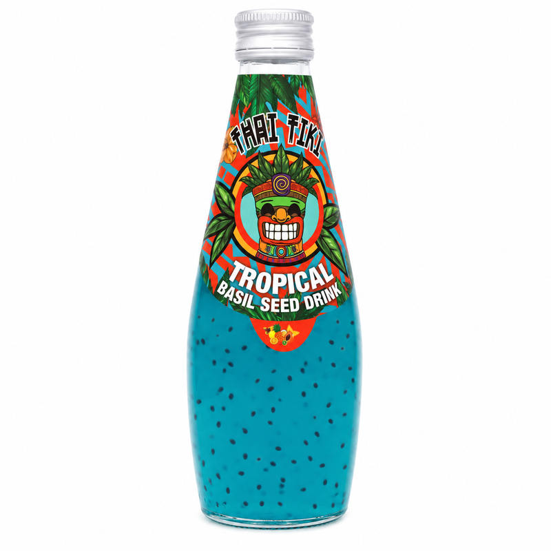 Thai Tiki Tropisk basilikafrödryck med fruktcocktail 290 ml