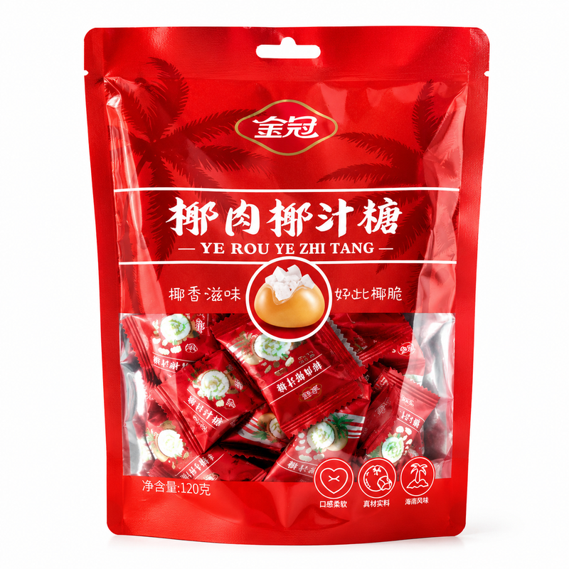 Jinguan Kokosgodis med kokosbitar 150g